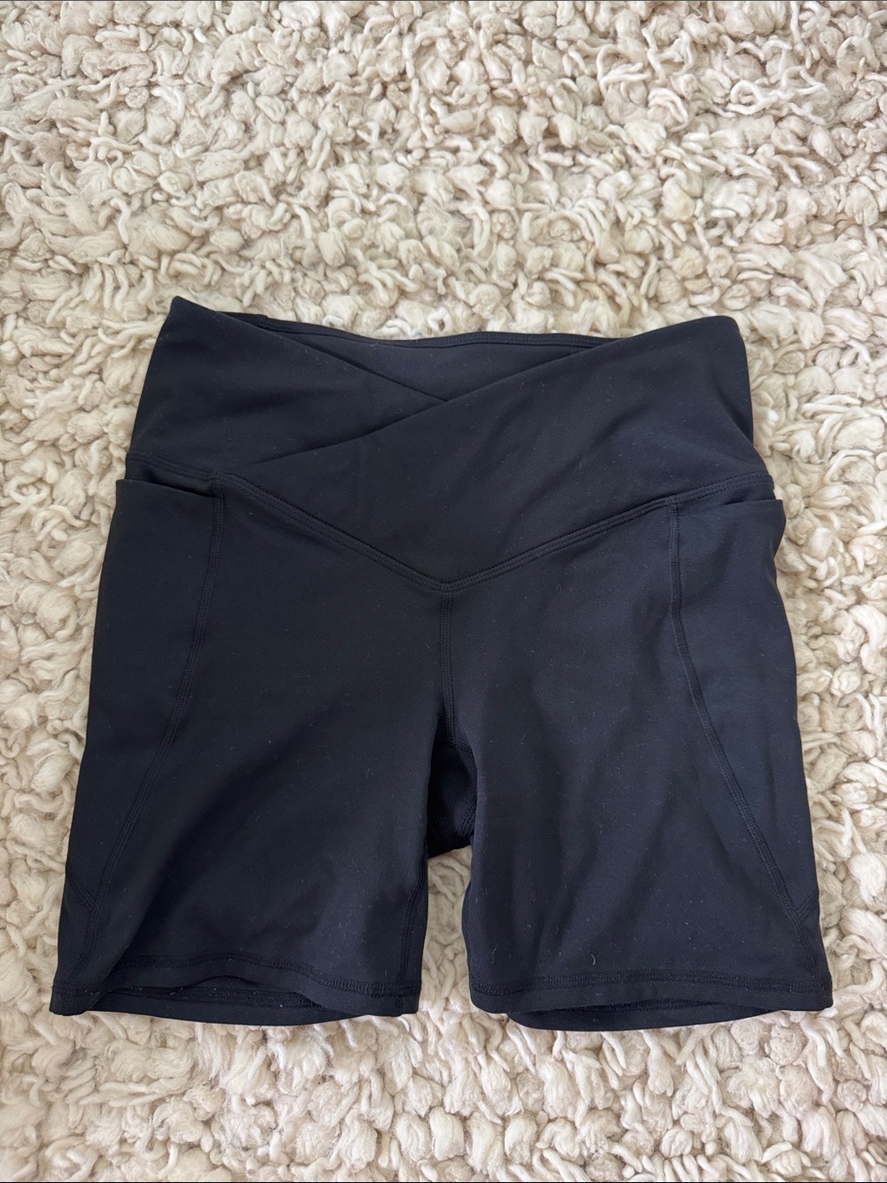 High-Rise Black Women’s Performance Shorts